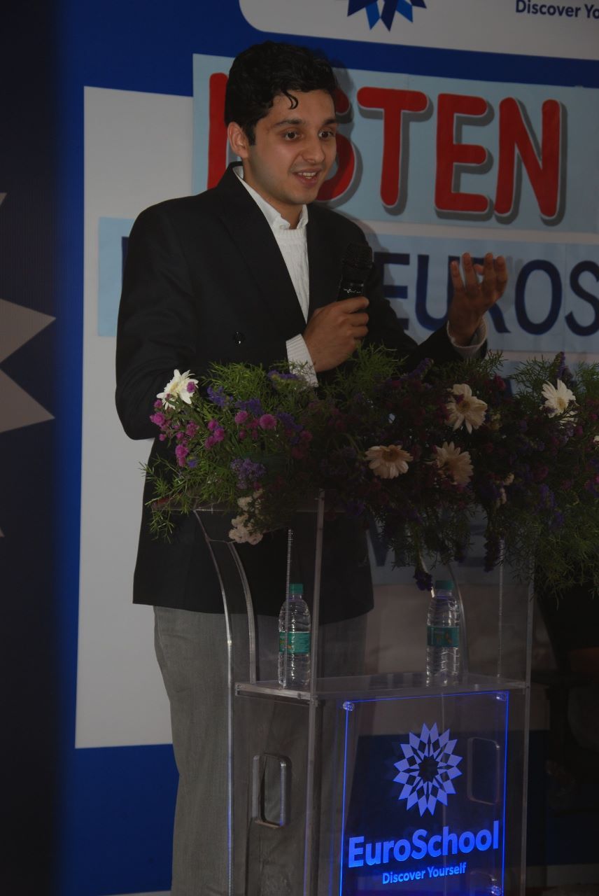 Speaking at a school event
