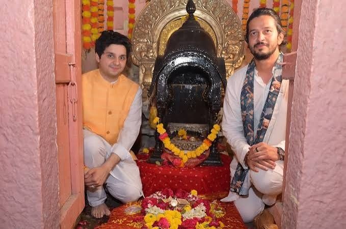 At a temple shrine in Miraj