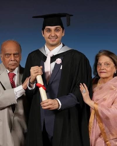 With family on graduation day